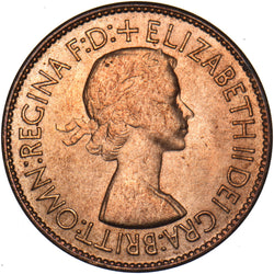 1953 Penny - Elizabeth II British Bronze Coin - Superb