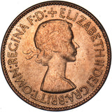 1953 Penny - Elizabeth II British Bronze Coin - Superb