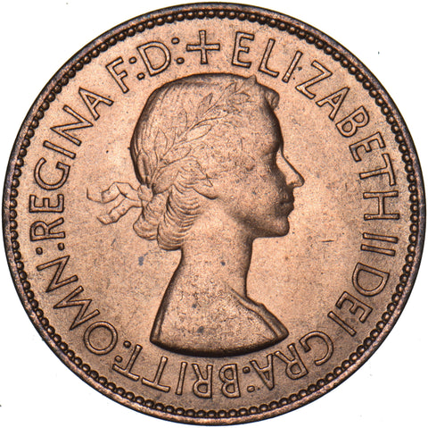1953 Penny - Elizabeth II British Bronze Coin - Superb
