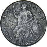1694 Halfpenny - William & Mary British Copper Coin
