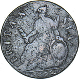 1699 Halfpenny (Unbarred A’s) - William III British Copper Coin