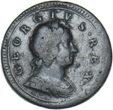 1724 Halfpenny - George I British Copper Coin
