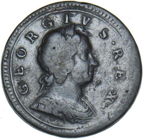 1724 Halfpenny - George I British Copper Coin