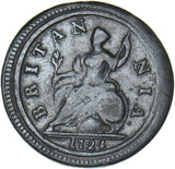 1724 Halfpenny - George I British Copper Coin