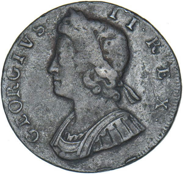 1731 Halfpenny - George II British Copper Coin