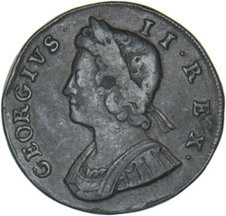 1732 Halfpenny - George II British Copper Coin