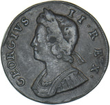 1732 Halfpenny - George II British Copper Coin