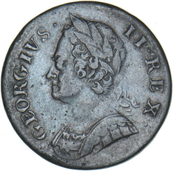 1752 Halfpenny - George II British Copper Coin - Nice