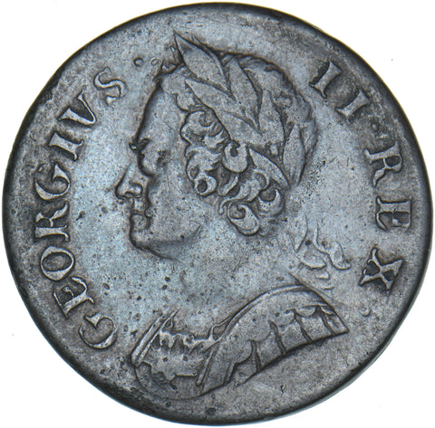 1752 Halfpenny - George II British Copper Coin - Nice