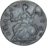 1752 Halfpenny - George II British Copper Coin - Nice