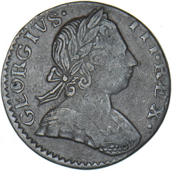 1775 Halfpenny (Contemporary Counterfeit) - George III British Copper Coin -Nice