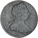 1775 Halfpenny (Contemporary Counterfeit) - George III British Copper Coin -Nice