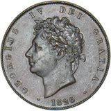 1826 Halfpenny - George IV British Copper Coin - Very Nice