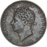 1826 Halfpenny - George IV British Copper Coin