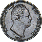 1831 Halfpenny - William IV British Copper Coin - Nice