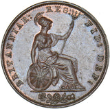 1853 Halfpenny - Victoria British Copper Coin - Very Nice