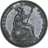 1854 Halfpenny - Victoria British Copper Coin