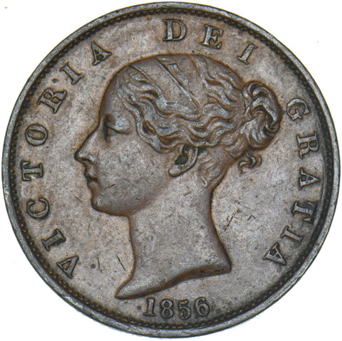 1856 Halfpenny - Victoria British Copper Coin - Nice