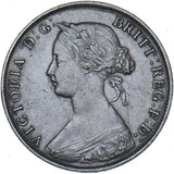 1861 Halfpenny (F282) - Victoria British Bronze Coin - Nice