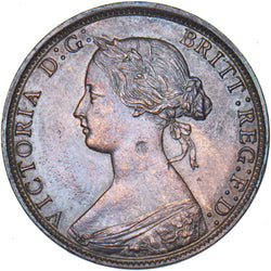1870 Halfpenny - Victoria British Bronze Coin - Very Nice