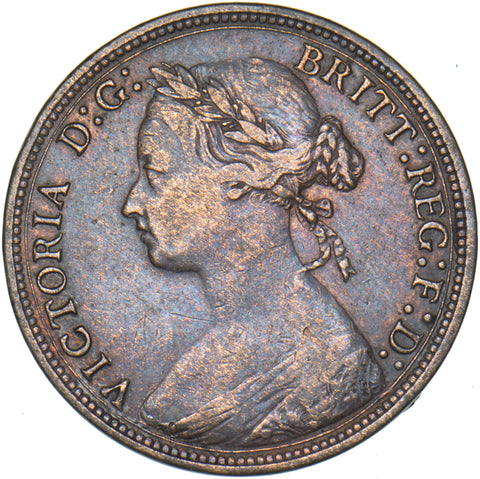 1879 Halfpenny - Victoria British Bronze Coin - Nice