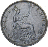 1885 Halfpenny - Victoria British Bronze Coin - Nice