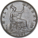 1885 Halfpenny - Victoria British Bronze Coin - Nice