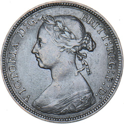 1887 Halfpenny - Victoria British Bronze Coin - Nice