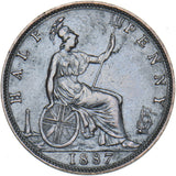 1887 Halfpenny - Victoria British Bronze Coin - Nice