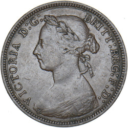 1887 Halfpenny - Victoria British Bronze Coin - Nice