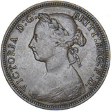 1887 Halfpenny - Victoria British Bronze Coin - Nice