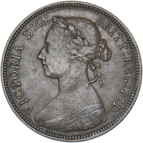 1888 Halfpenny - Victoria British Bronze Coin - Nice