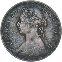 1889 Halfpenny - Victoria British Bronze Coin