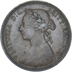 1891 Halfpenny - Victoria British Bronze Coin - Nice