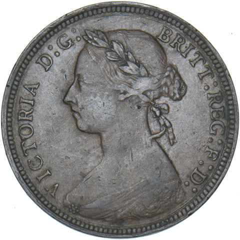 1891 Halfpenny - Victoria British Bronze Coin - Nice