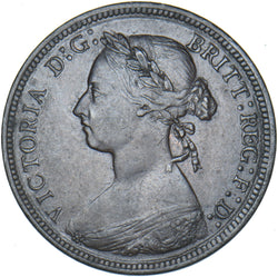 1891 Halfpenny - Victoria British Bronze Coin - Very Nice