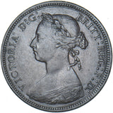 1891 Halfpenny - Victoria British Bronze Coin - Very Nice
