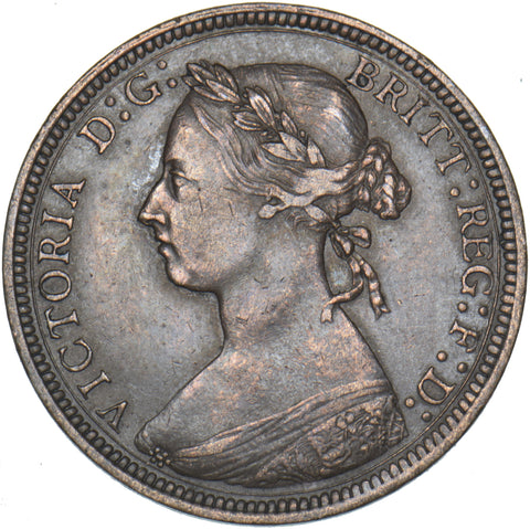 1891 Halfpenny - Victoria British Bronze Coin - Very Nice