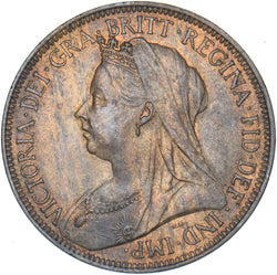 1900 Halfpenny - Victoria British Bronze Coin - Very Nice