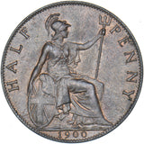 1900 Halfpenny - Victoria British Bronze Coin - Very Nice