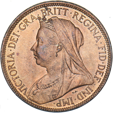 1901 Halfpenny - Victoria British Bronze Coin - Superb