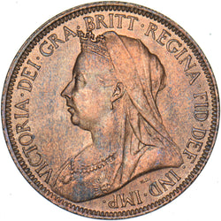 1901 Halfpenny - Victoria British Bronze Coin - Superb