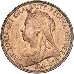1901 Halfpenny - Victoria British Bronze Coin - Superb
