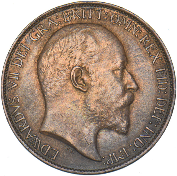 1902 Halfpenny - Edward VII British Bronze Coin - Very Nice