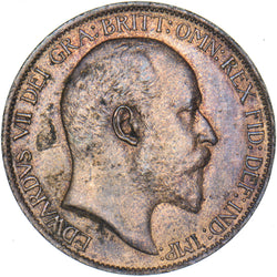1902 Halfpenny - Edward VII British Bronze Coin - Very Nice