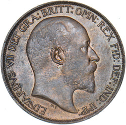 1907 Halfpenny - Edward VII British Bronze Coin - Very Nice