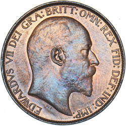1910 Halfpenny - Edward VII British Bronze Coin - Superb