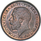 1921 Halfpenny - George V British Bronze Coin - Very Nice