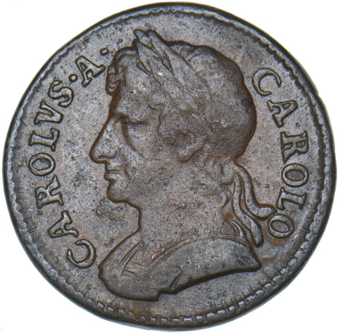 1673 Farthing - Charles II British Copper Coin - Nice