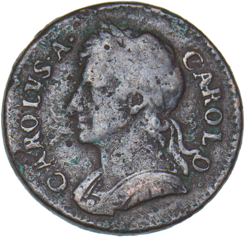 1674 Farthing - Charles II British Copper Coin